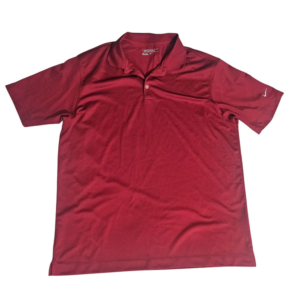 Nike Golf Tour Performance Dri-FIT Mens XL Red Short Sleeve Polo Shirt